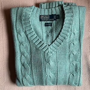 New without tag, NWOT, Polo by Ralph Lauren sea-foam green sweater. 100 % silk